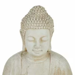 Dunelm Fibre Clay Cream Sitting Buddha -Dunelm Garden Store 1000112588 alt02