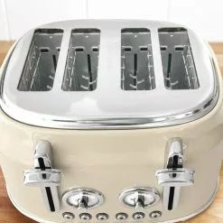 Dunelm Retro Cream 4 Slice Toaster -Dunelm Garden Store 1000119986 alt02