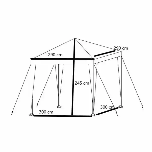 Dunelm 3m X 3m White Gazebo 2 Dunelm 3m X 3m White Gazebo - Image 2