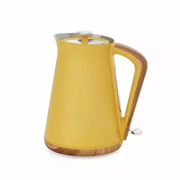 Dunelm Contemporary 1.7L 3kW Ochre Jug Kettle 2 Dunelm Contemporary 1.7L 3kW Ochre Jug Kettle - Image 2