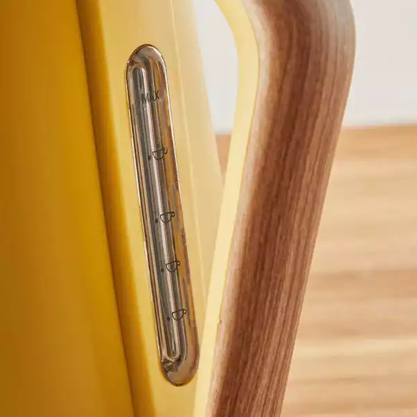 Dunelm Contemporary 1.7L 3kW Ochre Jug Kettle 4 Dunelm Contemporary 1.7L 3kW Ochre Jug Kettle - Image 4