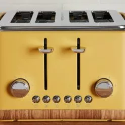 Dunelm Contemporary 4 Slice Ochre Yellow Toaster -Dunelm Garden Store 1000155921 alt03