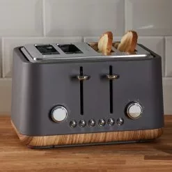 Dunelm Contemporary 4 Slice Matt Grey Toaster -Dunelm Garden Store 1000155923 alt01