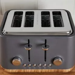 Dunelm Contemporary 4 Slice Matt Grey Toaster -Dunelm Garden Store 1000155923 alt03