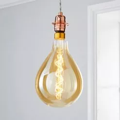 Status 6.5 Watt PS165 ES 28cm Dimmable Spiral Filament XL Bulb -Dunelm Garden Store 1000156415 alt02