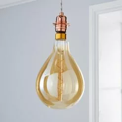 Status 6.5 Watt PS165 ES 28cm Dimmable Spiral Filament XL Bulb -Dunelm Garden Store 1000156415 alt03