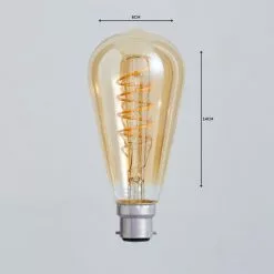 Status 4 Watt ST64 BC LED Spiral Filament Bulb -Dunelm Garden Store 1000158634 alt04