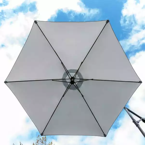 Dunelm 3m Elements Grey Cantilever Parasol 2 Dunelm 3m Elements Grey Cantilever Parasol - Image 2