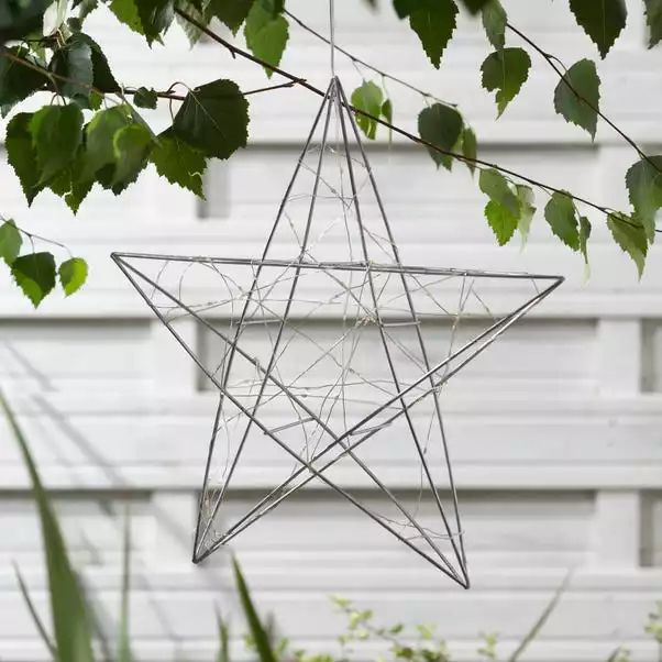 Dunelm Outdoor Light-Up Metal Star Decoration 2 Dunelm Outdoor Light-Up Metal Star Decoration - Image 2
