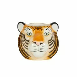Dunelm Ceramic Tiger Head Pot 12cm 6 Dunelm Ceramic Tiger Head Pot 12cm -Dunelm Garden Store 1000182403 alt02