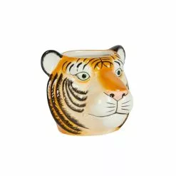 Dunelm Ceramic Tiger Head Pot 12cm 7 Dunelm Ceramic Tiger Head Pot 12cm -Dunelm Garden Store 1000182403 alt03