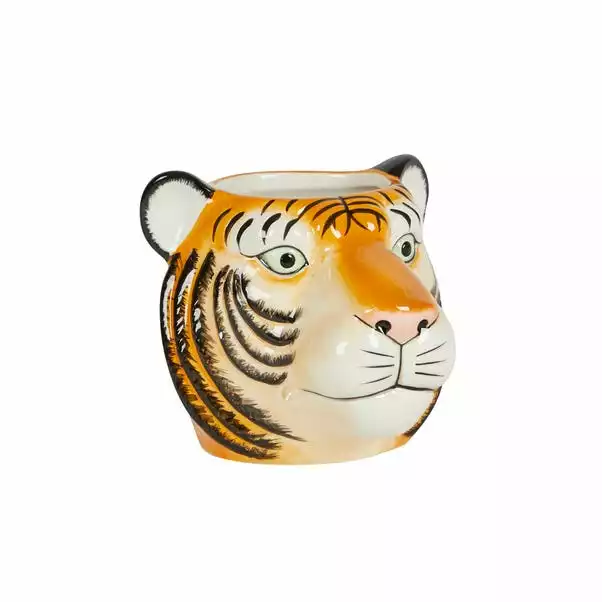Dunelm Ceramic Tiger Head Pot 12cm 4 Dunelm Ceramic Tiger Head Pot 12cm - Image 4