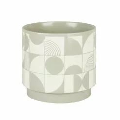 Dunelm Grey Geometric Tiled Large Plant Pot -Dunelm Garden Store 1000182452 alt02