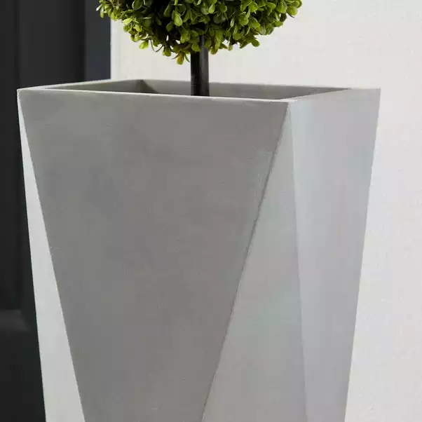 Dunelm Fibre Clay Tall Geometric Plant Pot 2 Dunelm Fibre Clay Tall Geometric Plant Pot - Image 2