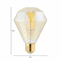 Status Bonny 4W ES ZSH Faceted Dimmable Bulb 10 Status Bonny 4W ES ZSH Faceted Dimmable Bulb -Dunelm Garden Store 1000183074 alt07