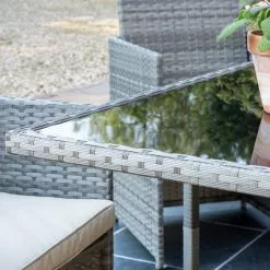 Dunelm St Lucia 4 Seater Grey Cube Dining Set -Dunelm Garden Store 1000183785 alt02