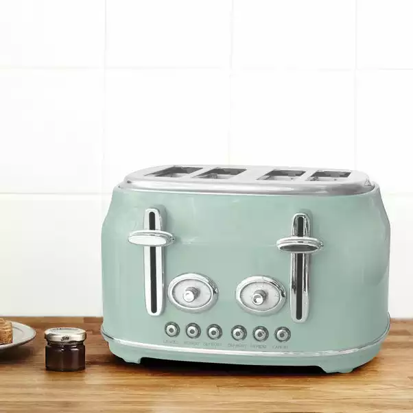 Dunelm Retro Seafoam 4 Slice Toaster 1 Dunelm Retro Seafoam 4 Slice Toaster