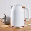 Dunelm 1.7L 3.kW Matt White & Copper Jug Kettle
