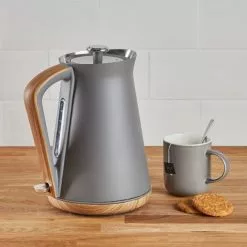 Dunelm Contemporary 1.7L 3kW Matt Grey Jug Kettle