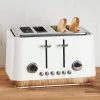 Dunelm Contemporary Matt White 4 Slice Toaster