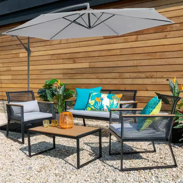 Dunelm 3m Elements Grey Cantilever Parasol 1 Dunelm 3m Elements Grey Cantilever Parasol