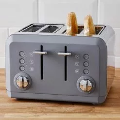 Dunelm Cool Grey Spectrum Toaster