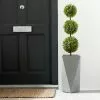 Dunelm Fibre Clay Tall Geometric Plant Pot