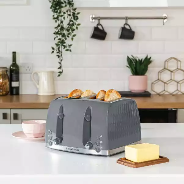 Russell Hobbs Honeycomb 4 Slice Toaster Grey 3 Russell Hobbs Honeycomb 4 Slice Toaster Grey - Image 3