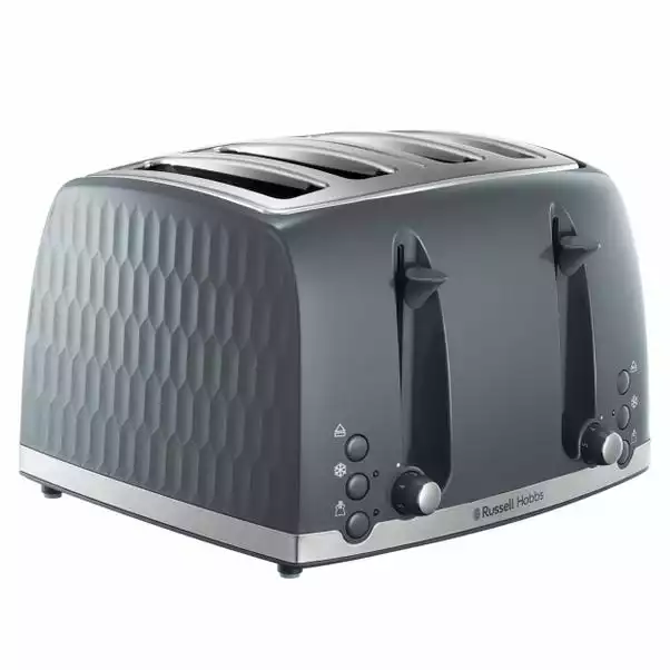 Russell Hobbs Honeycomb 4 Slice Toaster Grey 4 Russell Hobbs Honeycomb 4 Slice Toaster Grey - Image 4