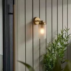 Dunelm Ellison Gold Effect Outdoor Wall Light