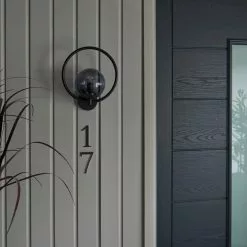 Dunelm Fort Halo Black Smoked Glass Outdoor Wall Light -Dunelm Garden Store 30730434 alt03