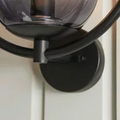 Dunelm Fort Halo Black Smoked Glass Outdoor Wall Light -Dunelm Garden Store 30730434 alt05