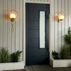 Dunelm Fort Halo Gold Frosted Glass Outdoor Wall Light -Dunelm Garden Store 30730435 alt05