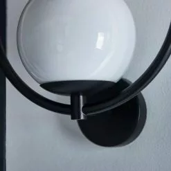 Dunelm Fort Halo Black Opal Glass Outdoor Wall Light -Dunelm Garden Store 30730436 alt03