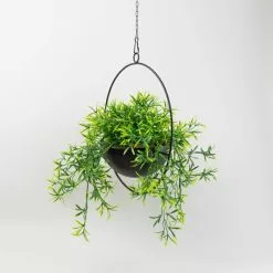 Dunelm Industrial Round Black Hanging Plant -Dunelm Garden Store 30732426 alt02