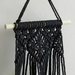 Dunelm Hanging Macrame Black Double Planter -Dunelm Garden Store 30732443 alt03
