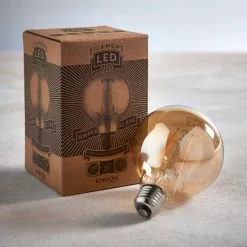 Vogue Lighting Vogue 2 Watt ES LED Amber Filament Large Globe Bulb -Dunelm Garden Store 30743087 alt03