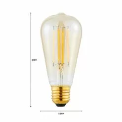 Status Marsden 5 Watt ST58 ES LED Dimmable Bulb Industrial 3 Pack -Dunelm Garden Store 30746380 alt07