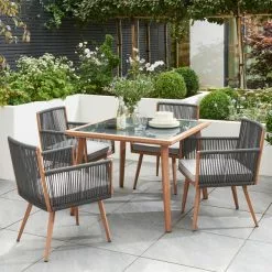 Elements Rope 4 Seater Dining Set