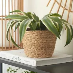 Dunelm Woven Plant Pot Natural Medium