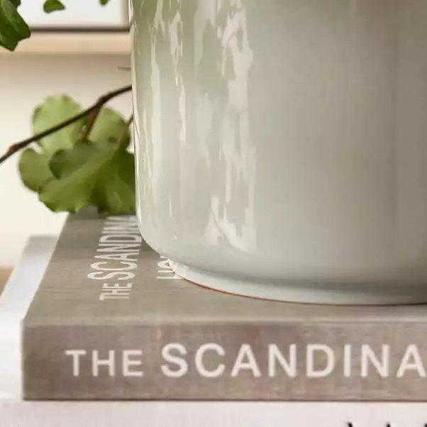 Dunelm Reactive Glaze Grey Ceramic Plant Pot 3 Dunelm Reactive Glaze Grey Ceramic Plant Pot - Image 3