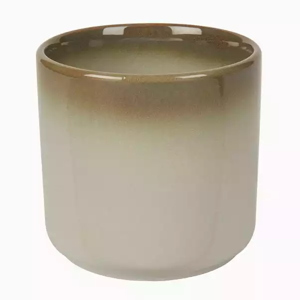 Dunelm Reactive Glaze Grey Ceramic Plant Pot 4 Dunelm Reactive Glaze Grey Ceramic Plant Pot - Image 4
