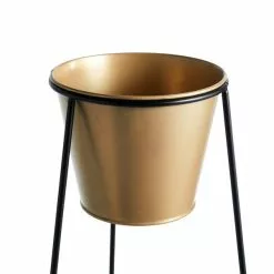 Dunelm Metal Plant Stand With Gold Pot -Dunelm Garden Store 30752247 alt02