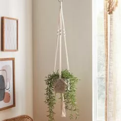 Dunelm Macrame Cream Plant Hanger
