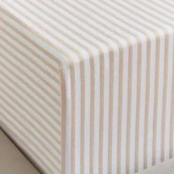 Dorma Bee Collection Woven Stripe 100% Cotton Fitted Sheet