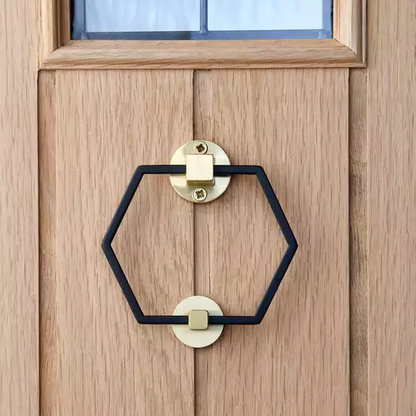 Dunelm Hexagon Matte Black Door Knocker 1 Dunelm Hexagon Matte Black Door Knocker