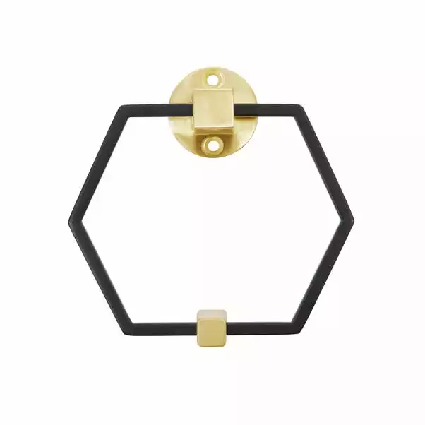 Dunelm Hexagon Matte Black Door Knocker 3 Dunelm Hexagon Matte Black Door Knocker - Image 3