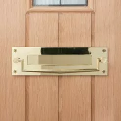 Dunelm Gold Letter Plate With Knocker