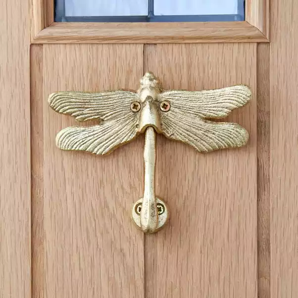 Dunelm Dragonfly Gold Door Knocker