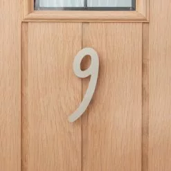 Dunelm Decorative Brushed Chrome Door Number
